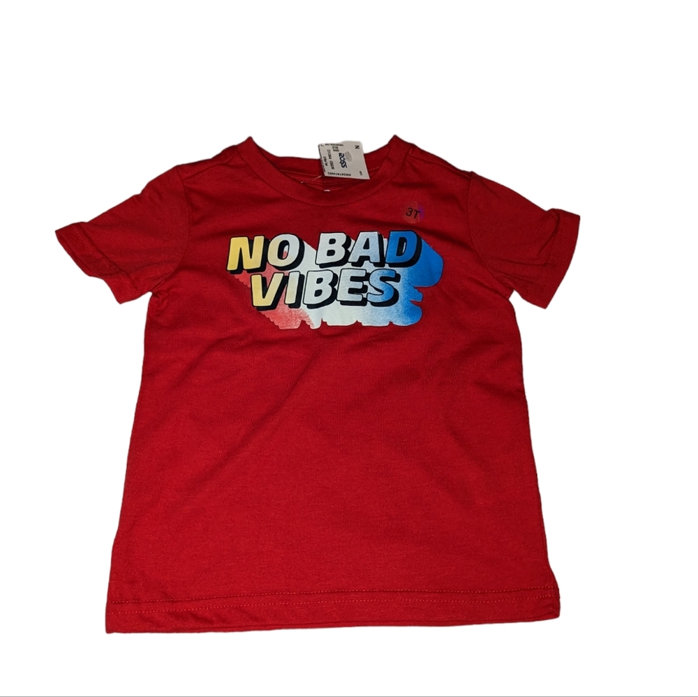 Nwt Bold blue boys no bad vibes t-shirts - Picture 1 of 12